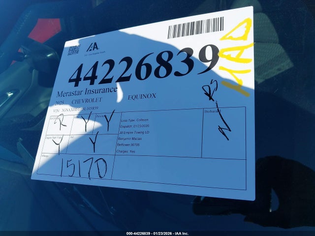 3GNAXHEG5SL105859 Chevrolet Equinox Fwd Lt