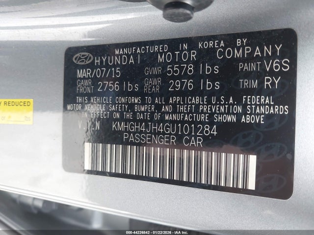 KMHGH4JH4GU101284 Hyundai Equus Signature