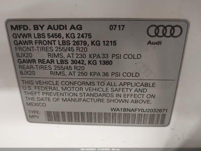 2018 AUDI Q5 WA1BNAFY0J2032671 Photo 8