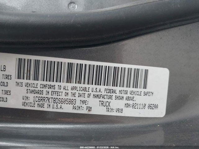 Продаж на аукціоні авто 2013 Ram 1500 Express, vin: 1C6RR7KT8DS605883, номер лоту: 44226860