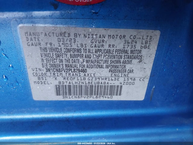 Nissan Versa 1.6 Sr Xtronic Cvt 2023 3N1CN8FV2PL829460 Image 9