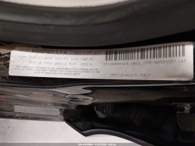 2014 MASERATI QUATTROPORTE ZAM56RRA7E1098252 Photo 8