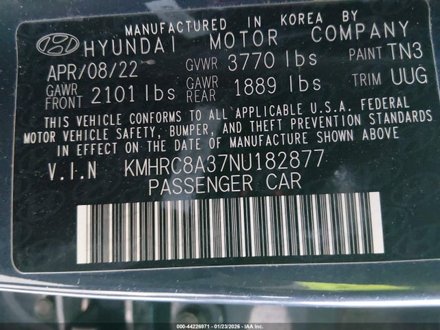 Hyundai Venue Limited 2022 KMHRC8A37NU182877 Image 9