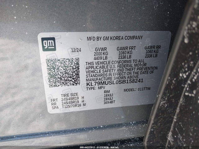 KL79MUSL0SB158241 Chevrolet Trailblazer Awd Rs
