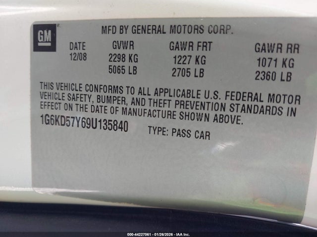 2009 CADILLAC DTS 1G6KD57Y69U135840 Photo 8