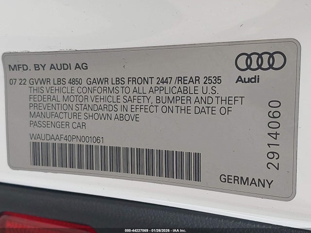 2023 AUDI A4 WAUDAAF40PN001061 Photo 8