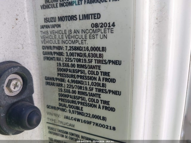 Isuzu Npr Dsl Reg At 2015 JALC4W169F7K00218 Image 8