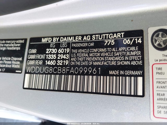 WDDUG8CB8FA099961 Mercedes-Benz S 550