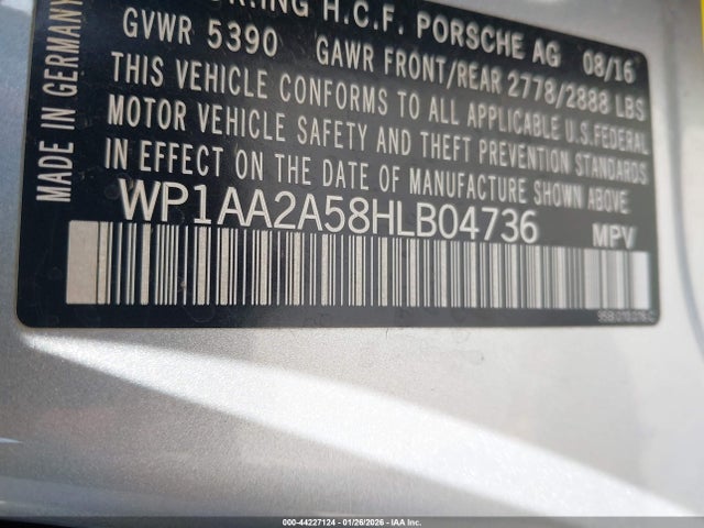 2017 PORSCHE MACAN WP1AA2A58HLB04736 Photo 8