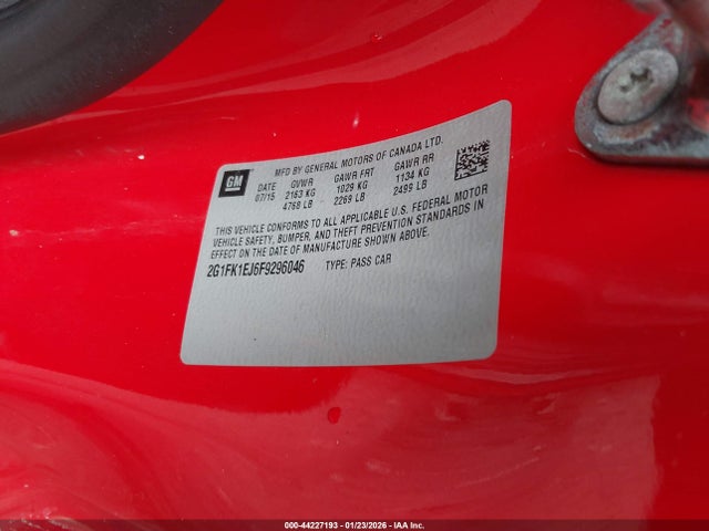 2G1FK1EJ6F9296046 Chevrolet CAMARO 2SS