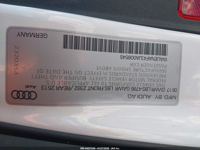 2018 AUDI A4 WAUENAF43JA008545 Photo 8