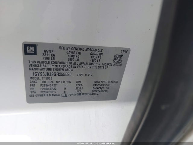 2016 CADILLAC ESCALADE ESV 1GYS3JKJ9GR255080 Photo 8