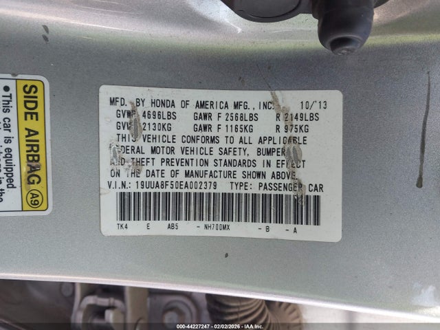 2014 ACURA TL 19UUA8F50EA002379 Photo 8