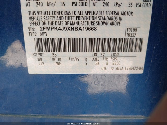 2022 FORD EDGE 2FMPK4J9XNBA19668 Photo 8