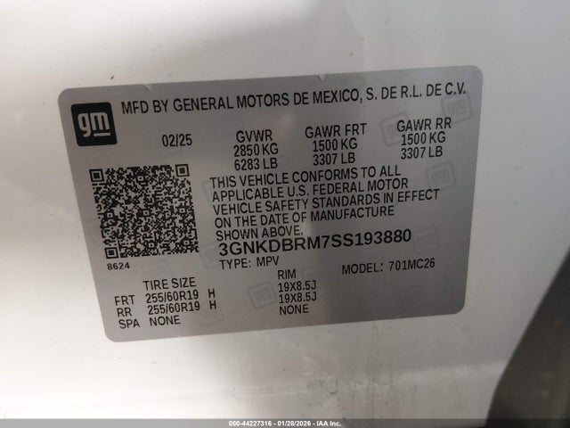 2025 CHEVROLET BLAZER EV 3GNKDBRM7SS193880 Photo 8