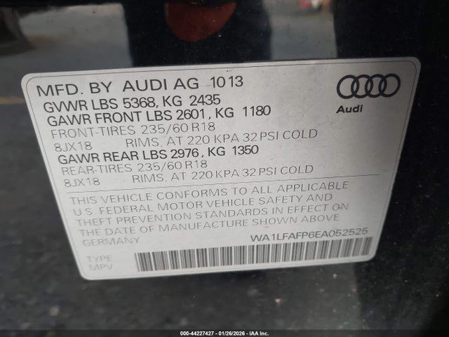 2014 AUDI Q5 WA1LFAFP6EA052525 Photo 8