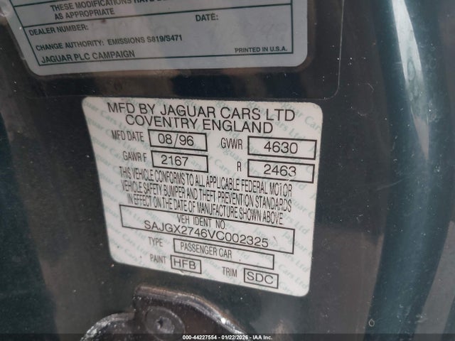 1997 JAGUAR XK8 SAJGX2746VC002325 Photo 8