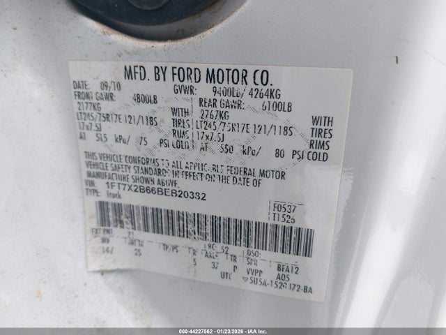 2011 FORD F-250 1FT7X2B66BEB20382 Photo 8