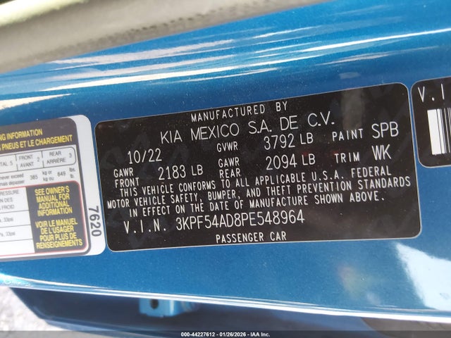 2023 KIA FORTE 3KPF54AD8PE548964 Photo 8