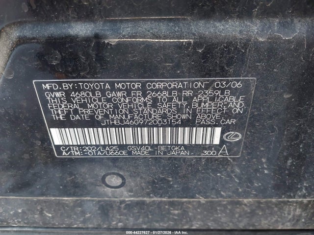 2007 LEXUS ES 350 JTHBJ46G972003154 Photo 8