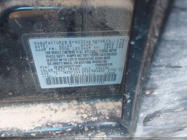 3N1AB7AP6GY214481 Nissan SENTRA S