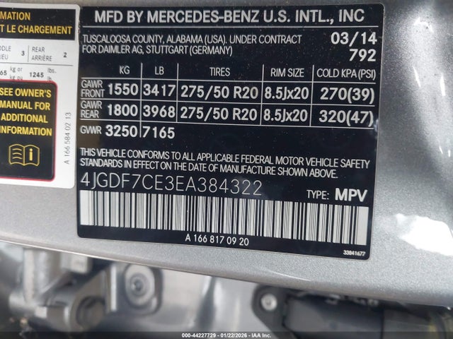 Mercedes-Benz Gl 450 4matic 2014 4JGDF7CE3EA384322 Image 9