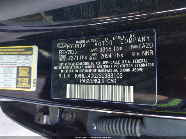 KMHLL4DG2SU988103 Hyundai ELANTRA SE