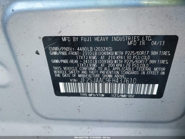 Subaru Forester 2.5i 2014 JF2SJAAC9EH437610 Image 9