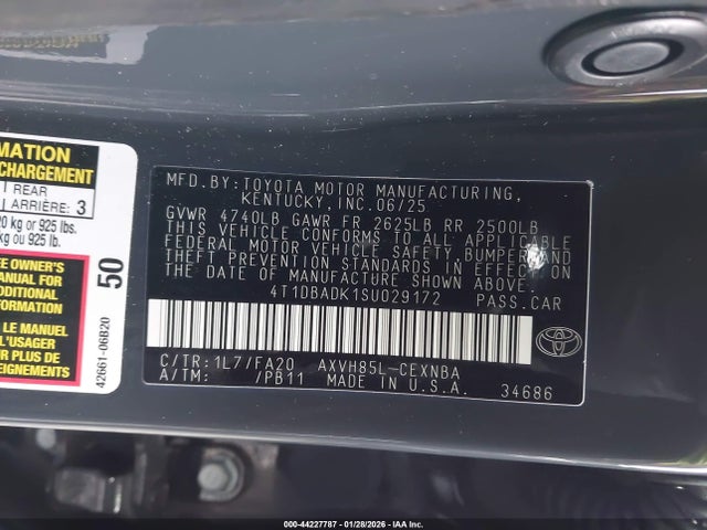 4T1DBADK1SU029172 Toyota CAMRY LE