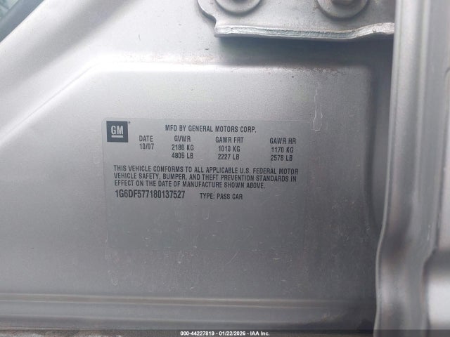 2008 CADILLAC CTS 1G6DF577180137527 Photo 8