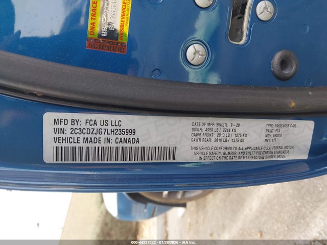 2020 DODGE CHALLENGER 2C3CDZJG7LH235999 Photo 8