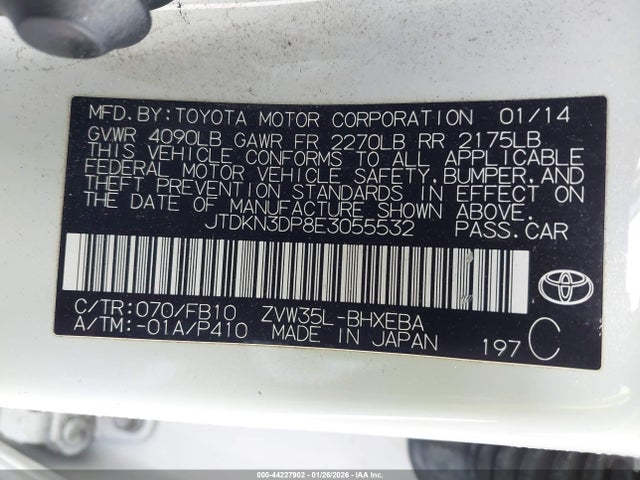Toyota PRIUS PLUG-IN 2014 JTDKN3DP8E3055532 Image 9