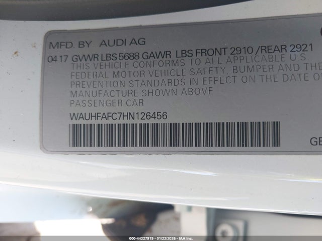 WAUHFAFC7HN126456 Audi S6 4.0t Premium Plus