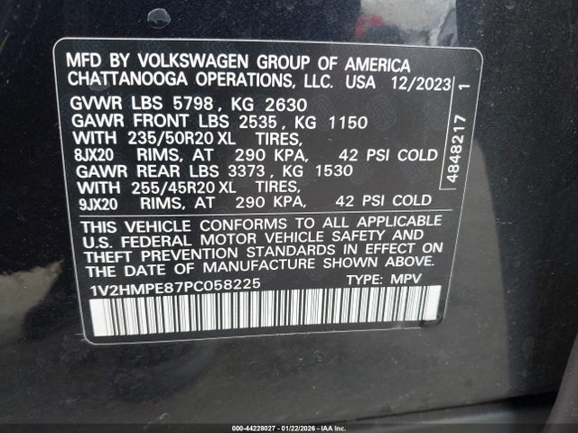 1V2HMPE87PC058225 Volkswagen Id.4 Pro S Plus