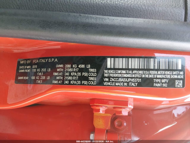 ZACCJBABXJPH53701 Jeep Renegade Upland Edition 4x4