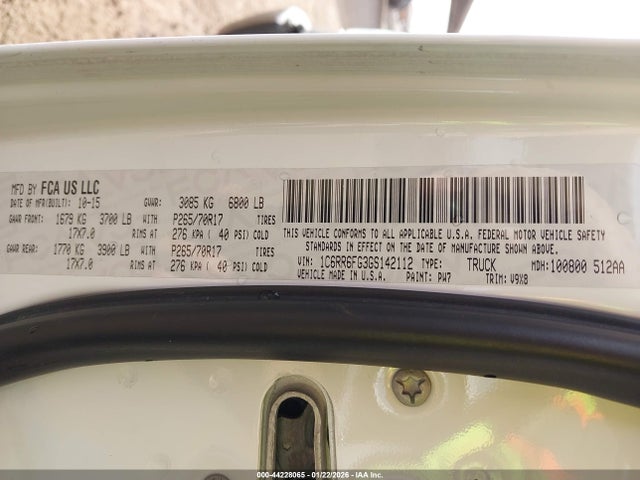1C6RR6FG3GS142112 RAM 1500 Tradesman