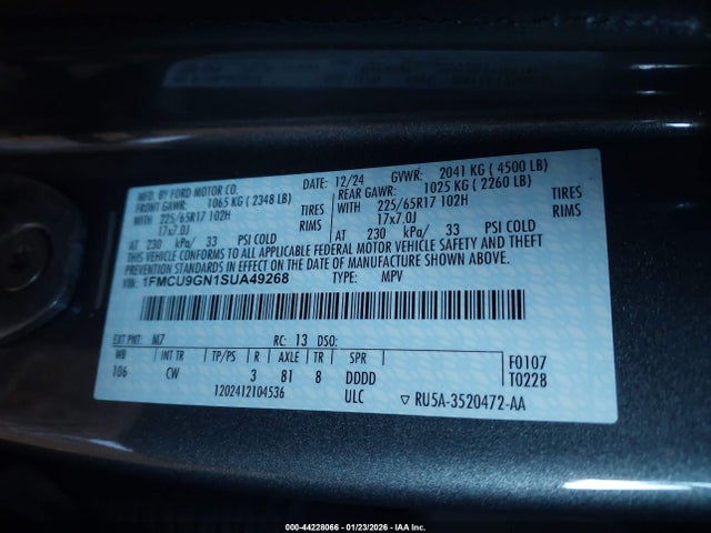 2025 FORD ESCAPE 1FMCU9GN1SUA49268 Photo 8