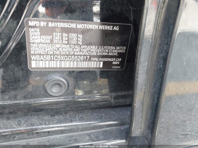 WBA5B1C5XGG552617 BMW 535i