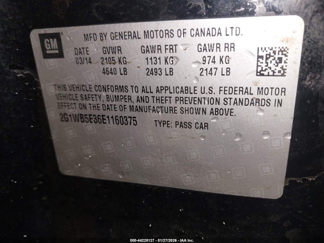 2G1WB5E36E1160375 Chevrolet Impala Limited Lt