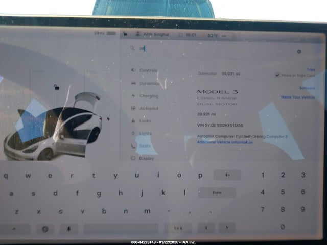 2019 TESLA MODEL 3 5YJ3E1EB2KF511356 Photo 6