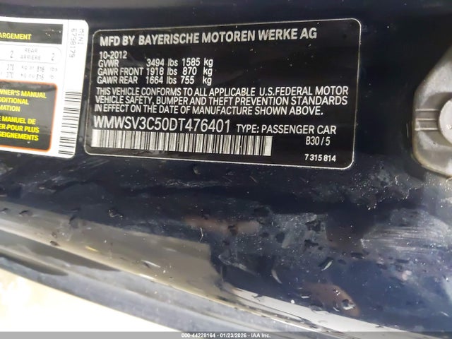 2013 MINI HARDTOP WMWSV3C50DT476401 Photo 8