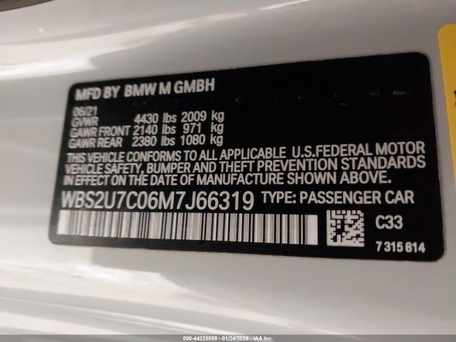 BMW M2 Competition 2021 WBS2U7C06M7J66319 Image 8