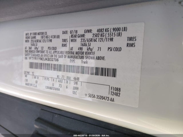 Ford Transit-250 2018 1FTYR1YM2JKB32706 Image 9