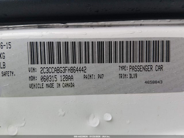 44228826 :رقم المزاد ، 2C3CCABG3FH864442 vin ، 2015 Chrysler 300 300s مزاد بيع