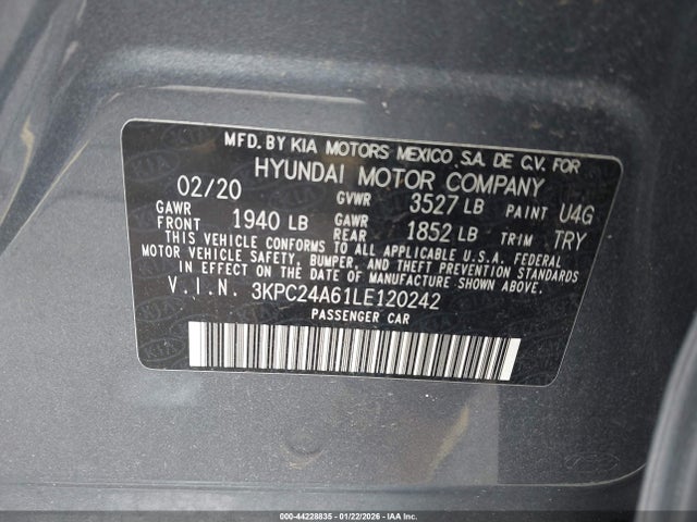 2020 HYUNDAI ACCENT 3KPC24A61LE120242 Photo 8