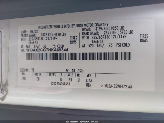 1FDAX2CG7NKA69344 Ford Transit-350 Passenger Van Xl