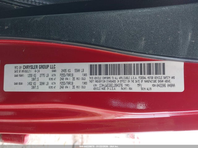 2014 JEEP WRANGLER UNLIMITED 1C4HJWEG6EL284376 Photo 8