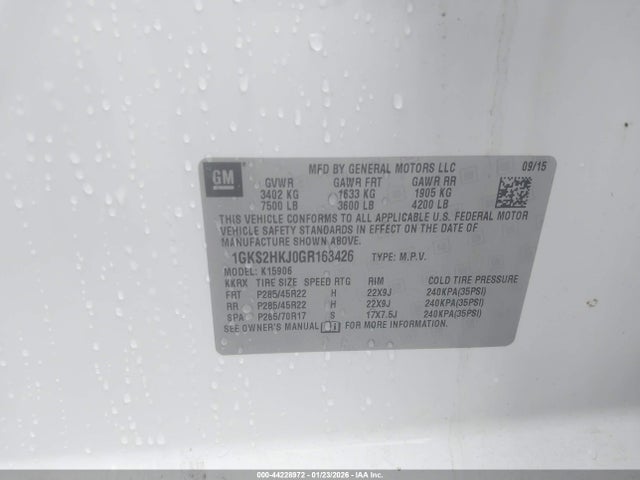 1GKS2HKJ0GR163426 GMC YUKON XL DENALI
