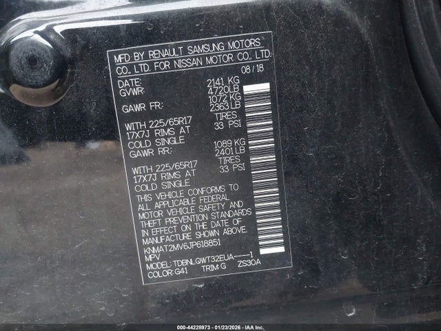 Nissan ROGUE SV 2018 KNMAT2MV6JP618851 Image 9