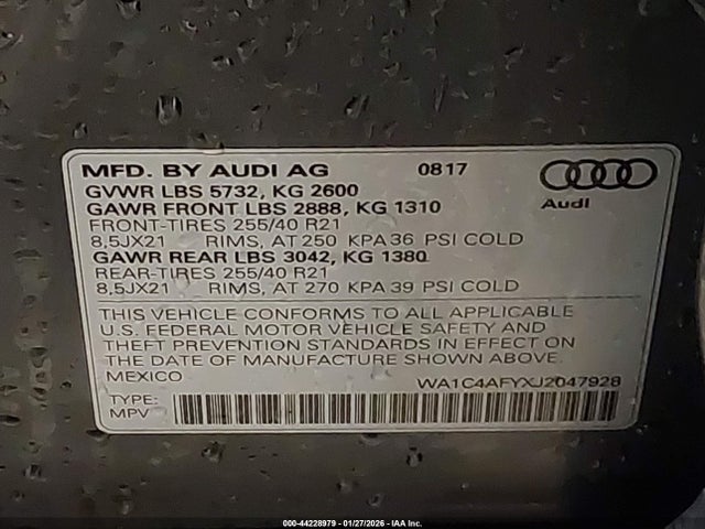 2018 AUDI SQ5 WA1C4AFYXJ2047928 Photo 8